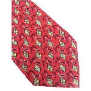 ROBERT TALBOTT BEST OF CLASS NORDSTROM Red Green Abstract 100% SILK 57"X 4" Tie